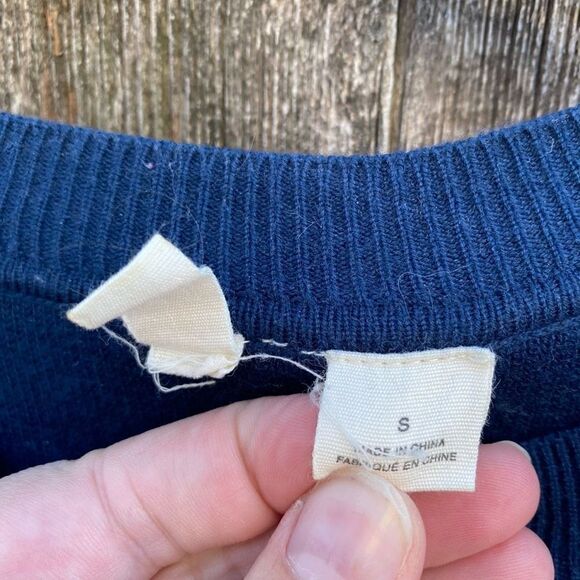 Moth Anthropologie Navy Gemstone Sweater | S - Picture 6 of 8